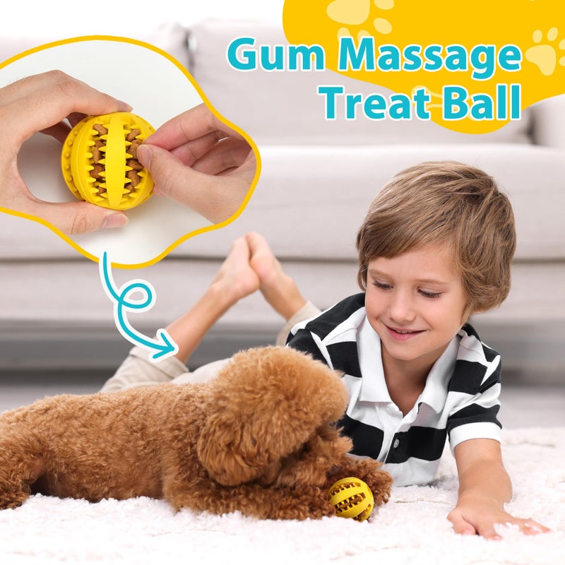 Prime Pets PrimePets Dog Puzzle Toy 4 Pack, Interactive Treat Dispensing Dog Toys, Slow Feeder Ball for Small Dogs and Puppies, Enrichement Toy Balls for Teething, Fetching and Playing - Image 5